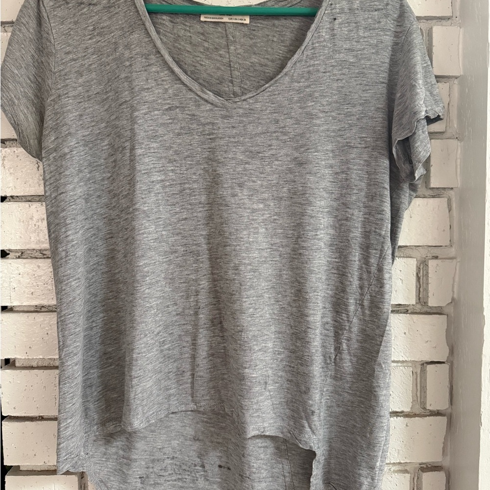 ZARA Grey Cropped‎ Tee in Size Small